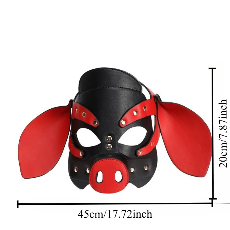 Maska na głowę świnki, pełny zestaw, pokusa, odgrywanie ról, impreza dla dorosłych, zabawki erotyczne, śmieszny gadżet, przebranie, artykuły dla par, prezenty.