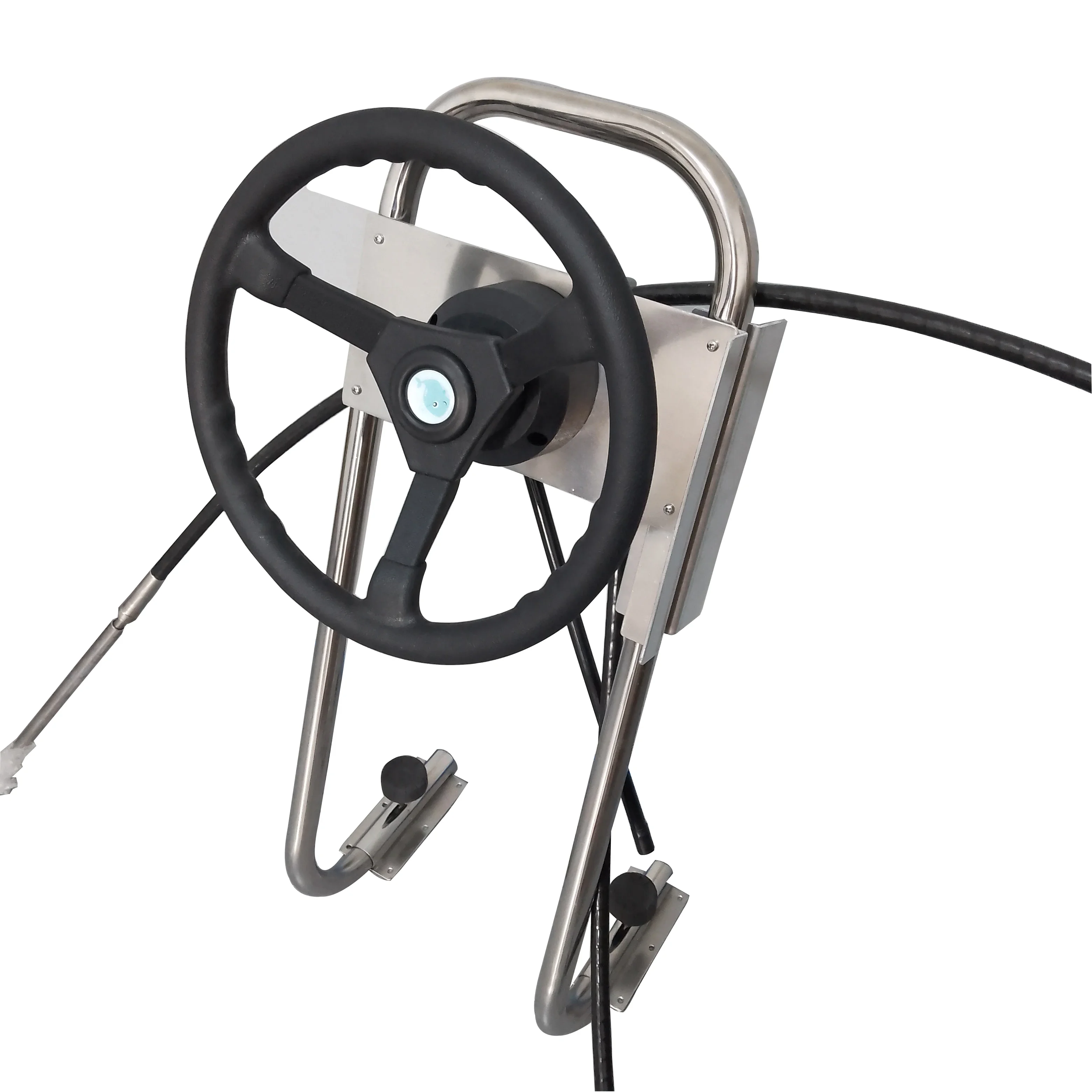 

Marine grade outboard steering console 12 feet cable inflatable boat sailboat fiberglass steering console