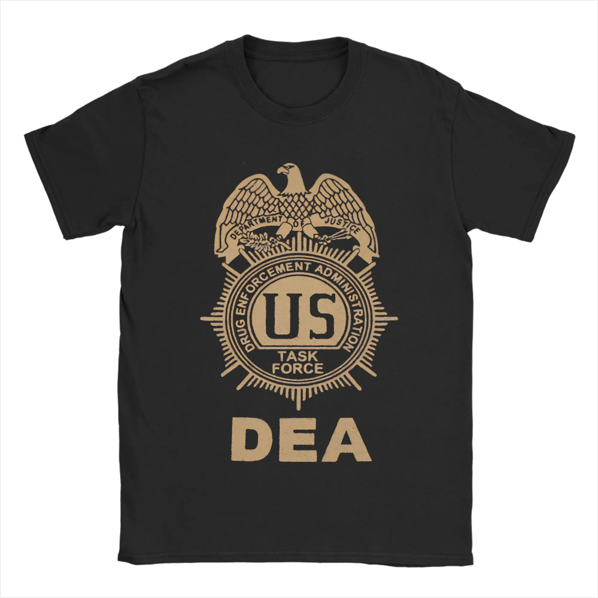 Men Women's T-Shirts DEA US Federals Interdiction Agency Task Force Vintage Pure Cotton Tees T Shirt Round Neck Tops Big Size