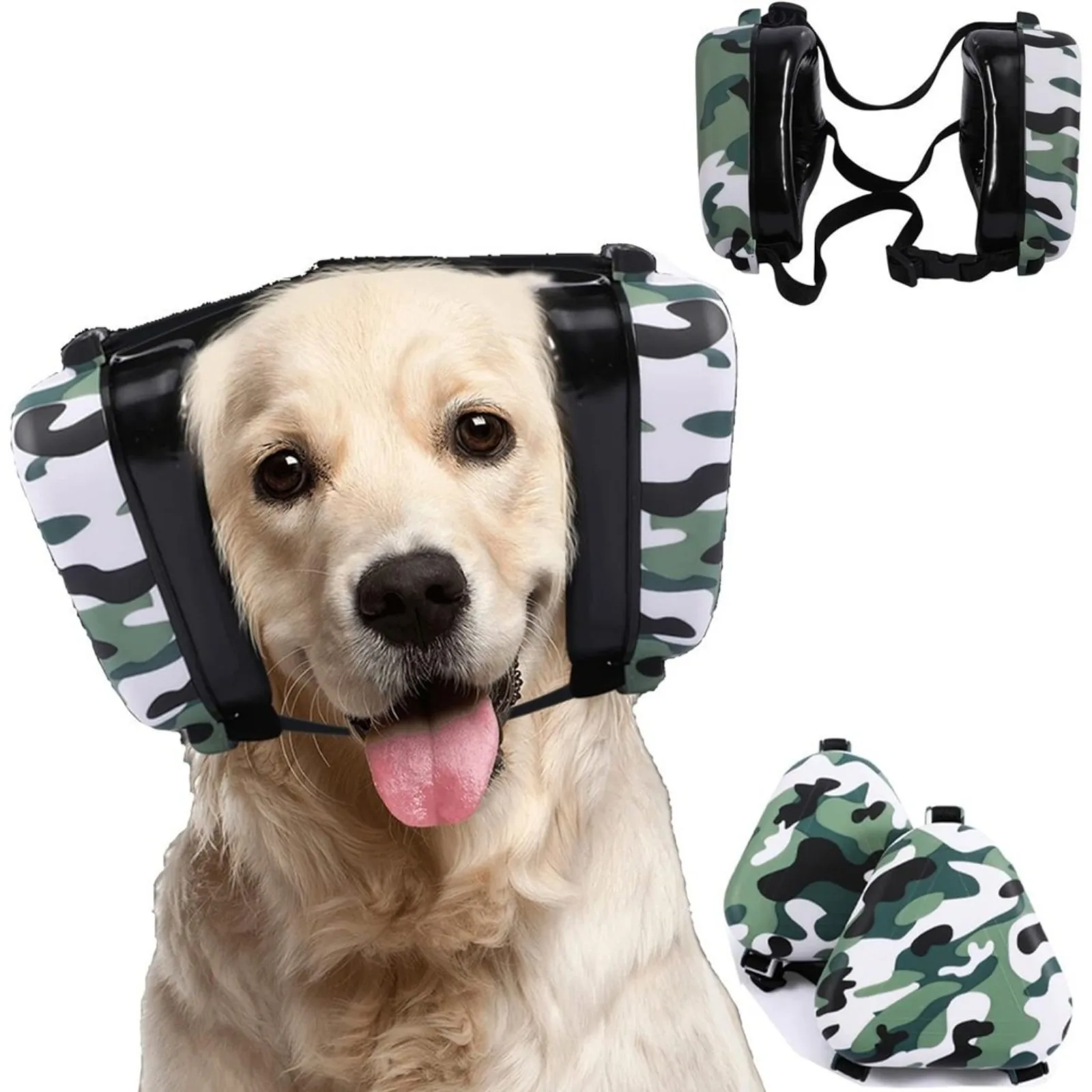 

Dog Earmuffs (Camouflage), Dog Earmuffs for Fireworks and Noise - Reduce Noise and Protect Dog's Hearing, Pet Earmuffs. KLYM