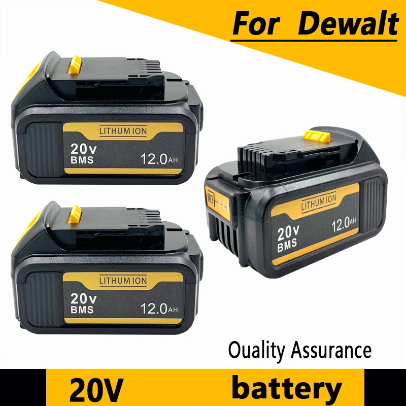 

For Dewait 20V 12.0Ah Li-ion battery, rechargeable replacement,Models DCB127, DCB124-XJ, DCB120, DCB123, DCB122, DCB124, DCB121