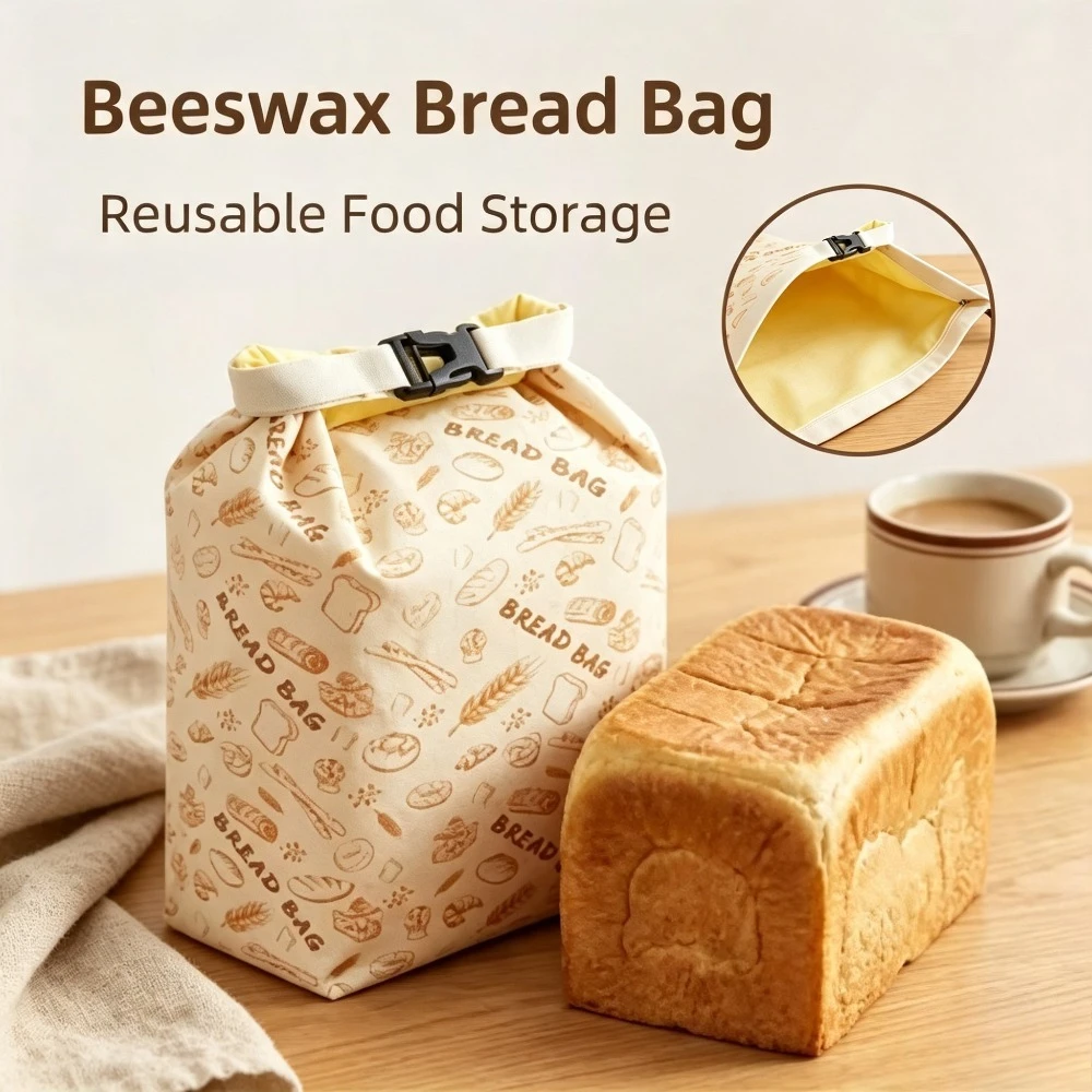 Beeswax Food Wrap - Reusable Beeswax Bread Bags Cotton Sourdough