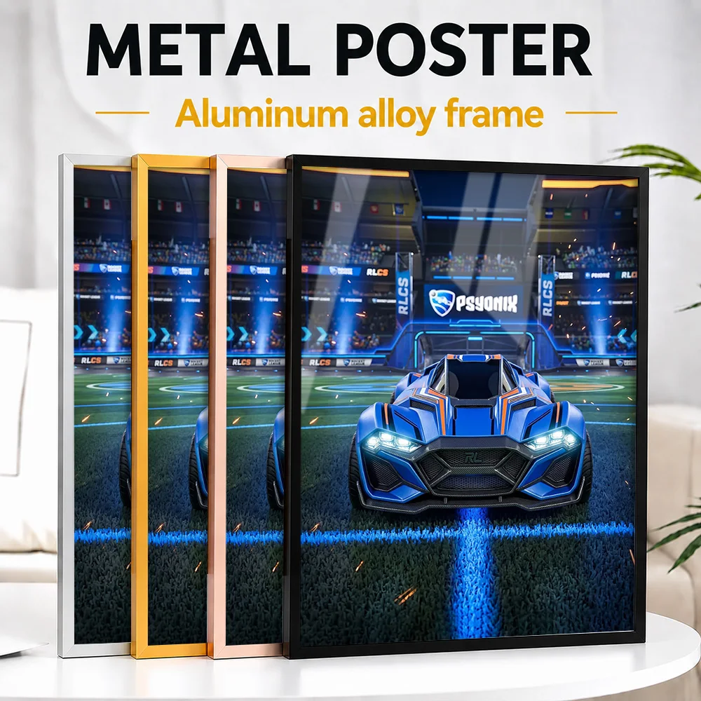 Rocket League Mantis Car Framed Metal Poster Customized Studio Graphic Wall Art For Games Room Or Office, Racing Game Fan Gift