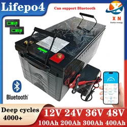 12V 200AH 300AH 400Ah 24V 150Ah 200Ah 36V 48V 100Ah Lifepo4 lithium battery eu deep cycle for car audio solar system boat