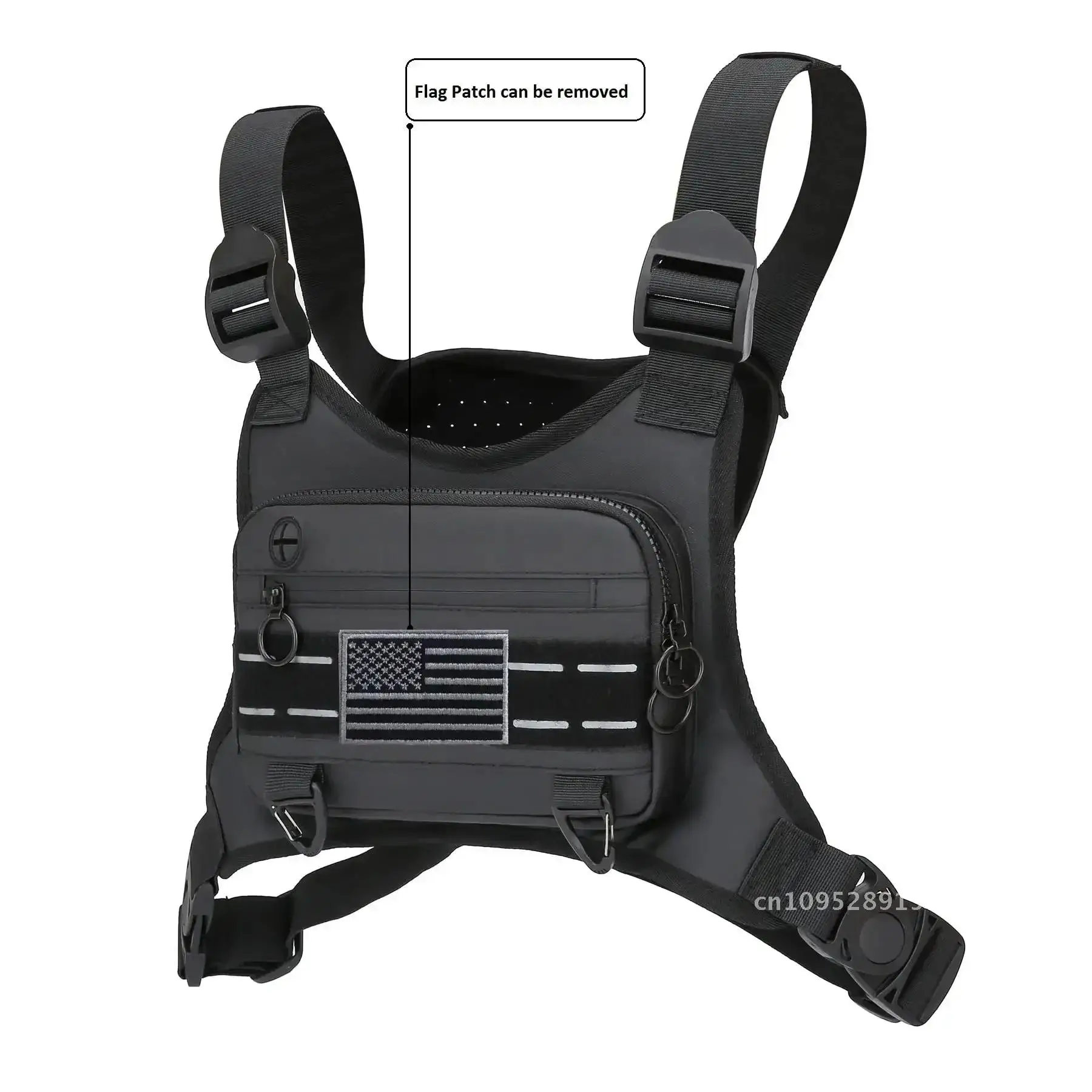 Sports Chest Vest Water Resistant Lightweight Front Chest Pack Bag Phone Holder bolsa With Bag 가방 Built-In Storage Running