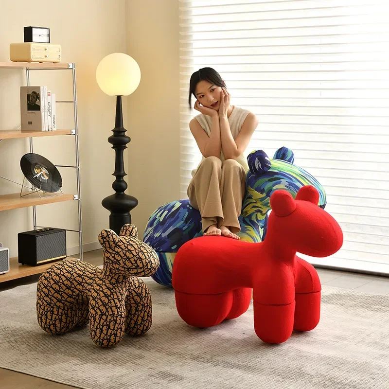 Animal Stool Creative Chair Living Room Dog Chair Personality Children Cartoon Shape Light Luxury Seat Pony Chair