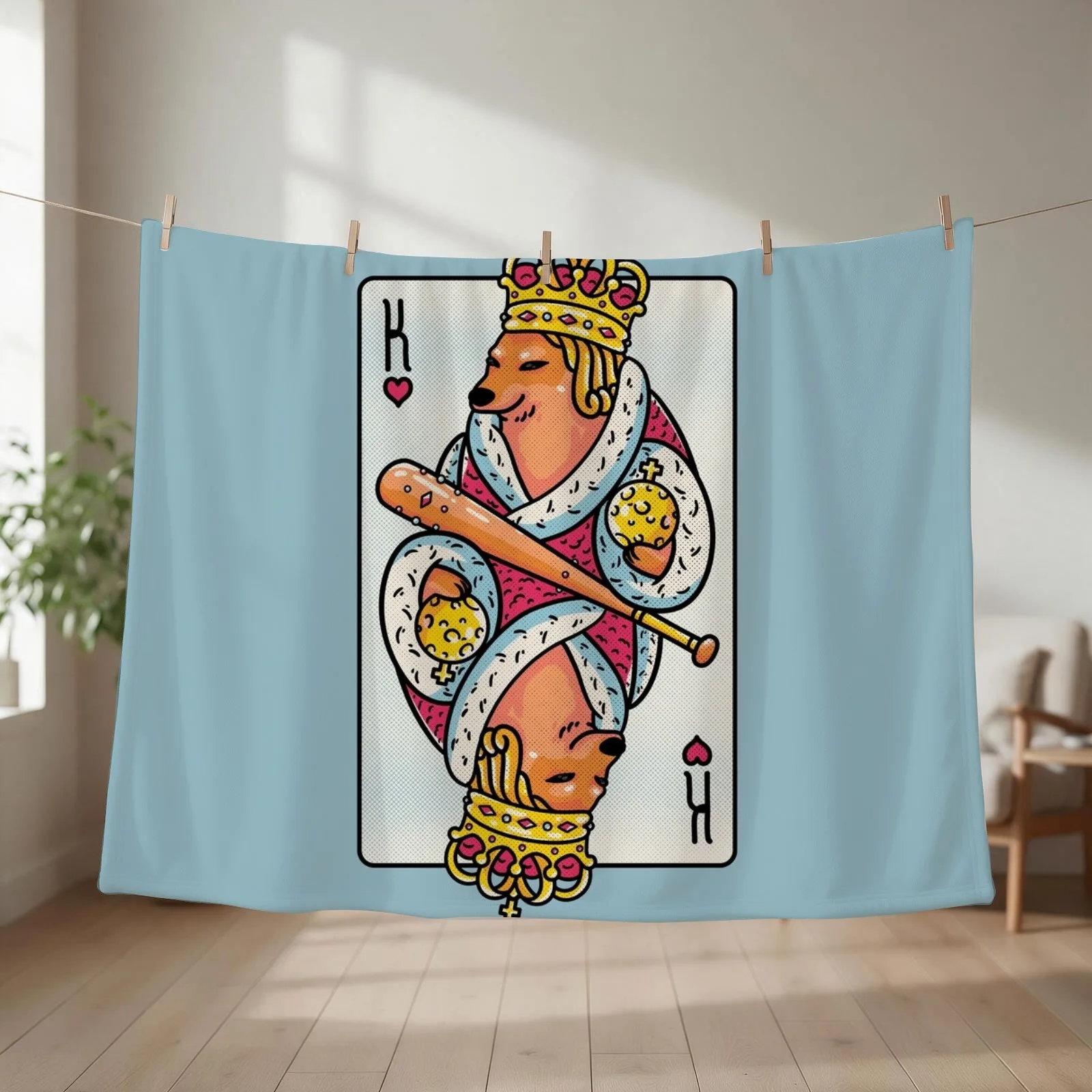 Cute Cartoon Potato || I'm Not Short, I'm Potato Size || Kawai Throw Blanket couch cozy soft plush fuzzy picnic outdoor blanket