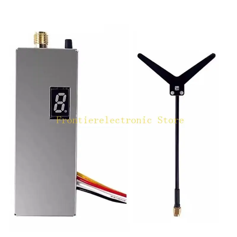 G8db 1 conjunto 1.2ghz 1.6w placa transmissora vídeo para fotografia voo gabinete metal 8ch interfaces sma 8 canais