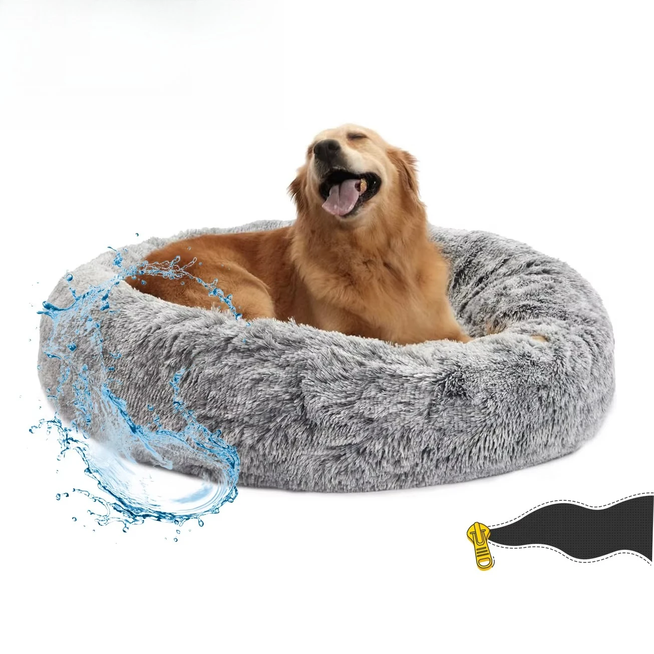 

Высококачественная моющаяся плюшевая кровать для пончиков из фотоэлектрической ткани со съемным чехлом