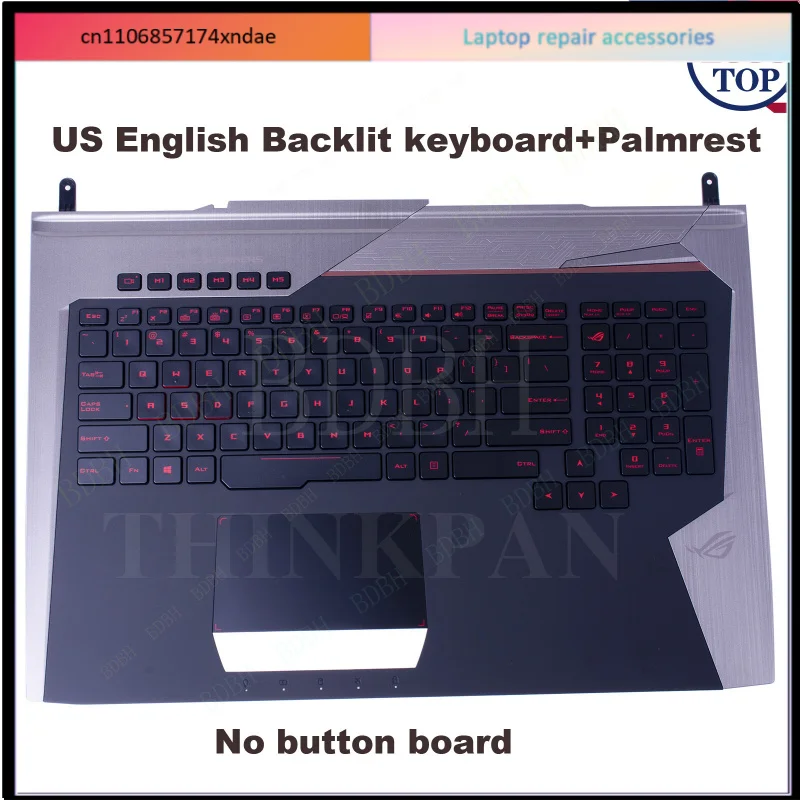 for For For Asus G752V G752VL G752VM G752VS G752VT US Palmrest backlit keyboard
