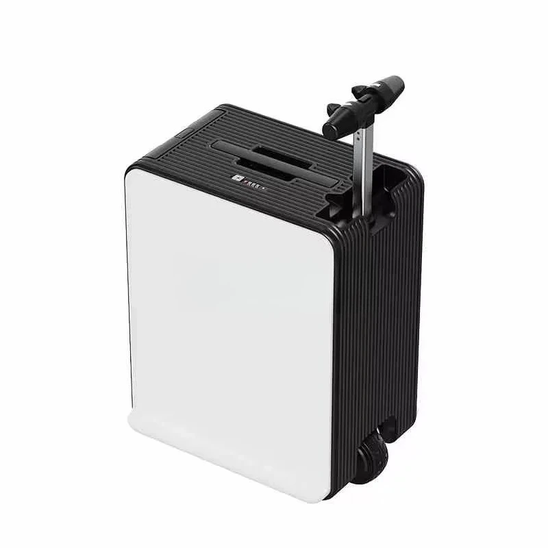 Motorized Electric Scooter Suitcase Front Open Carry-On Ride On Luggage Light Portable Sturdy Mini Slim Durable for Office Trips