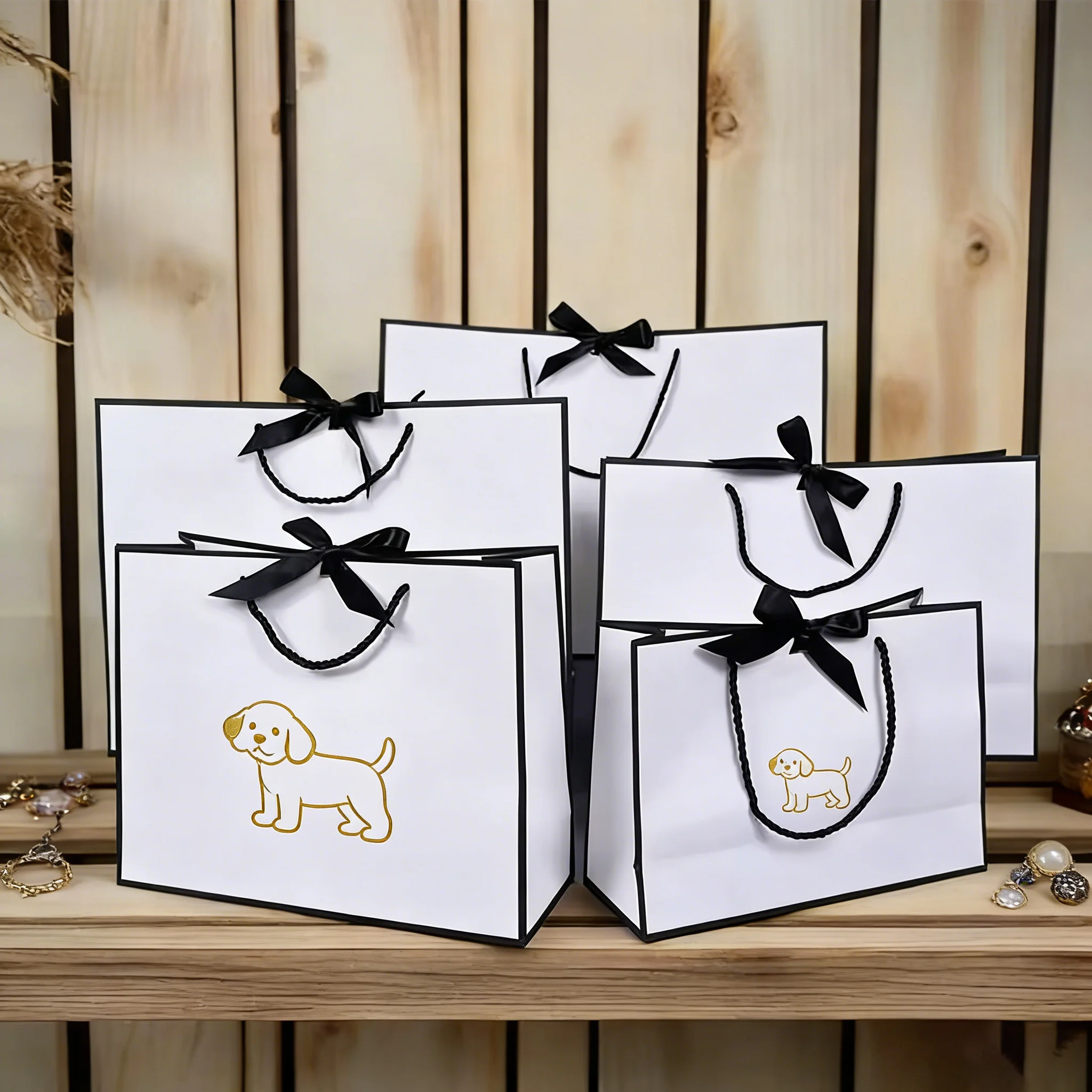 

Подарочные пакеты для украшений с логотипом на заказ, оптом, для свадеб, Дня матери, с бантом и ручкой, роскошные бумажные пакеты для одежды, обуви и покупок