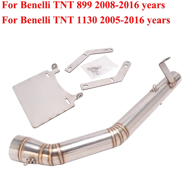 Slip On For Benelli TNT 899 TNT1130 2005 - 2016 Motorcycle Exhaust Escape System Modify Middle Link Pipe Connection 51mm Muffler