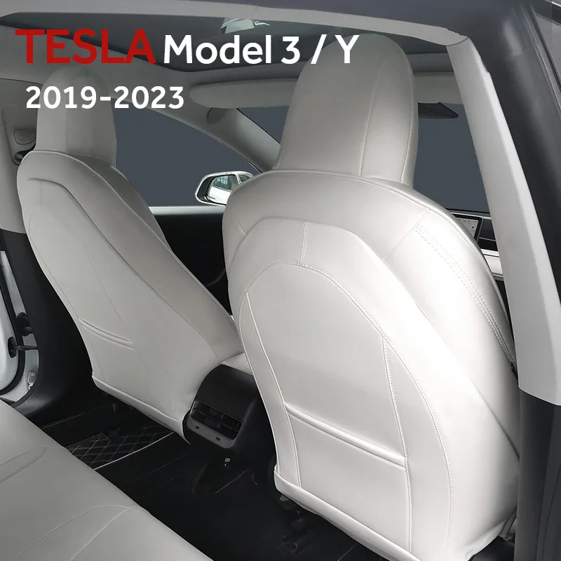 For Tesla Model 3 Y Seat Anti Kick Pad Child Anti Dirty Leather Protector Cover Car Accessories 2023 2022 2021 2020 2019