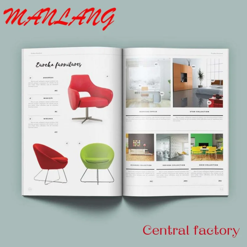 Custom  Custom Offset Printing Service A2 A3 A4 A5 A6 Logo Manual Magazine Flyer Leaflet Poster Folletos Furniture Catalogue Pri