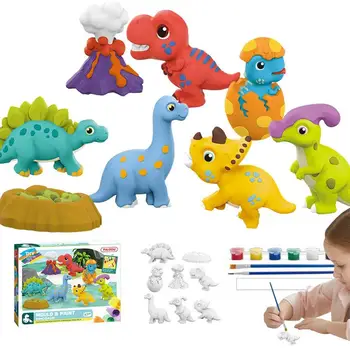 DIY Painting Figurines 8Pcs Paintable Art Activity Set For Kids Plaster Toys For Kids Party Supplies For Children's Day Holiday