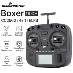 RadioMaster Boxer Radio trasmettitore 2.4G 16CH Hall Gimbals telecomando RC con custodia CC2500 ELRS 4 in1 per RC Drone