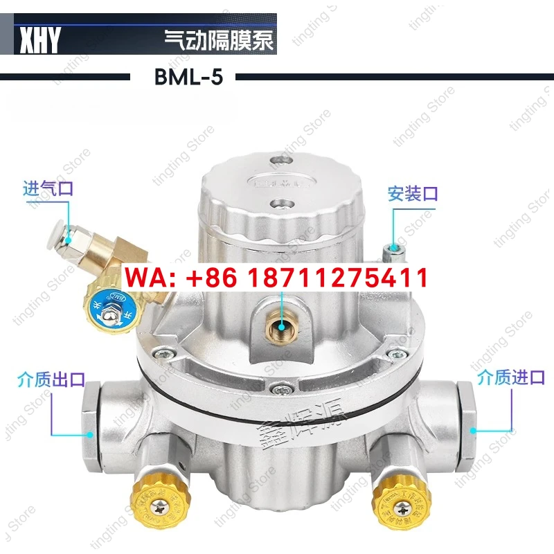 

Pneumatic One-way Diaphragm Pump BML-5 Pneumatic Diaphragm Pump Accessories Printing Laminating Color Printer Ink Pump