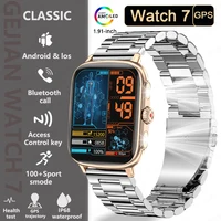 Reloj Inteligente de Salud para Hombre 2025, Linterna LED, GPS, Monitoreo de Oxígeno en Sangre, Frecuencia Cardíaca, Llamadas Bluetooth, Reloj Inteligente Deportivo para Mujer