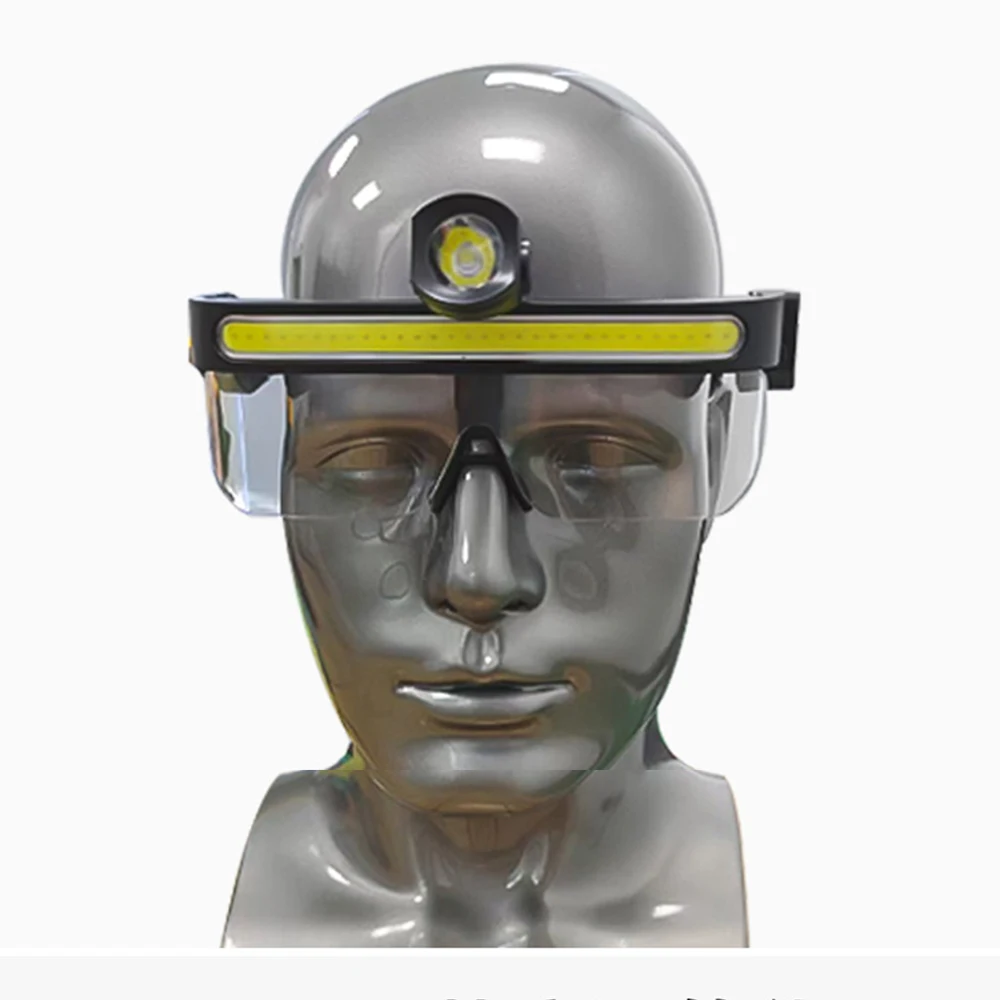 

Светодиодные прозрачные очки с USB-зарядкой, многофункциональные, с полным обзором, мощный прожектор, для велоспорта и рыбалки, светодиодные фары-очки