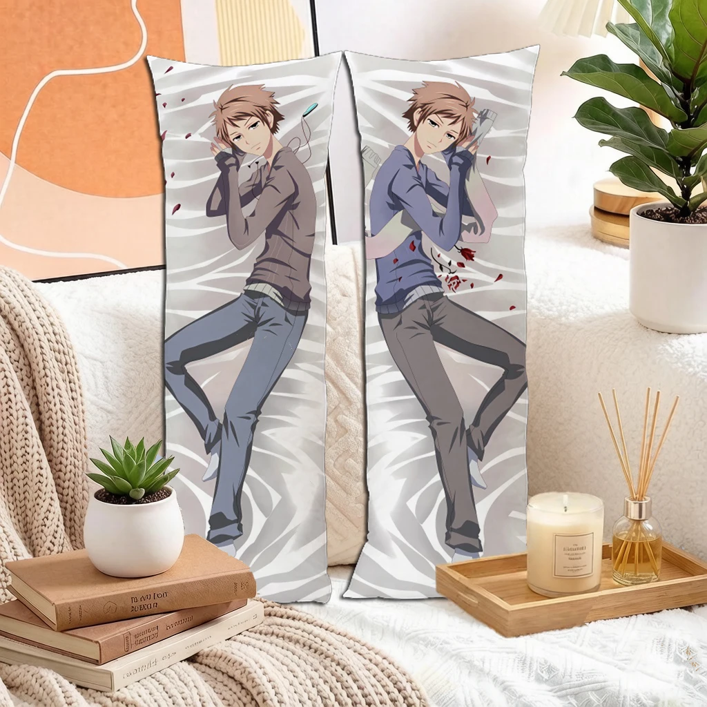 Anime Blonde Hair Purple Eyes Prince Suit Boy Dakimakura Pillowcase Double Sided Long Body Pillow Cover For Otaku Home Decor