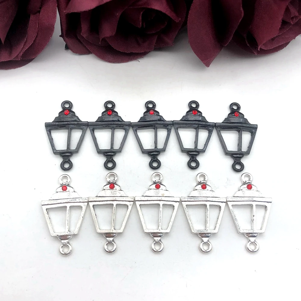 10 European and American British Tangla Earl Castle Black Street Lamp DIY Handmade Necklace Earrings Bracelet Accessories 30*17