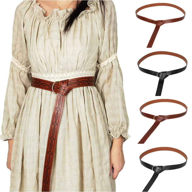 

Средневековый ремень Vegvisir Knight, пояс из искусственной кожи, ремень в стиле ретро, рыцарский ремень эпохи Возрождения, кожаный пояс для мужчин