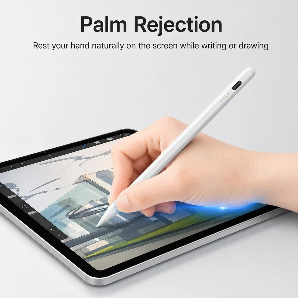 2026 New Auto Sleep iPad Stylus Pen Palm Rejection Magnetic Pencil For iPad 7/8/9/10/11th Gen Pro 11 12.9 Air 3 4 5 6 Mini 5 6