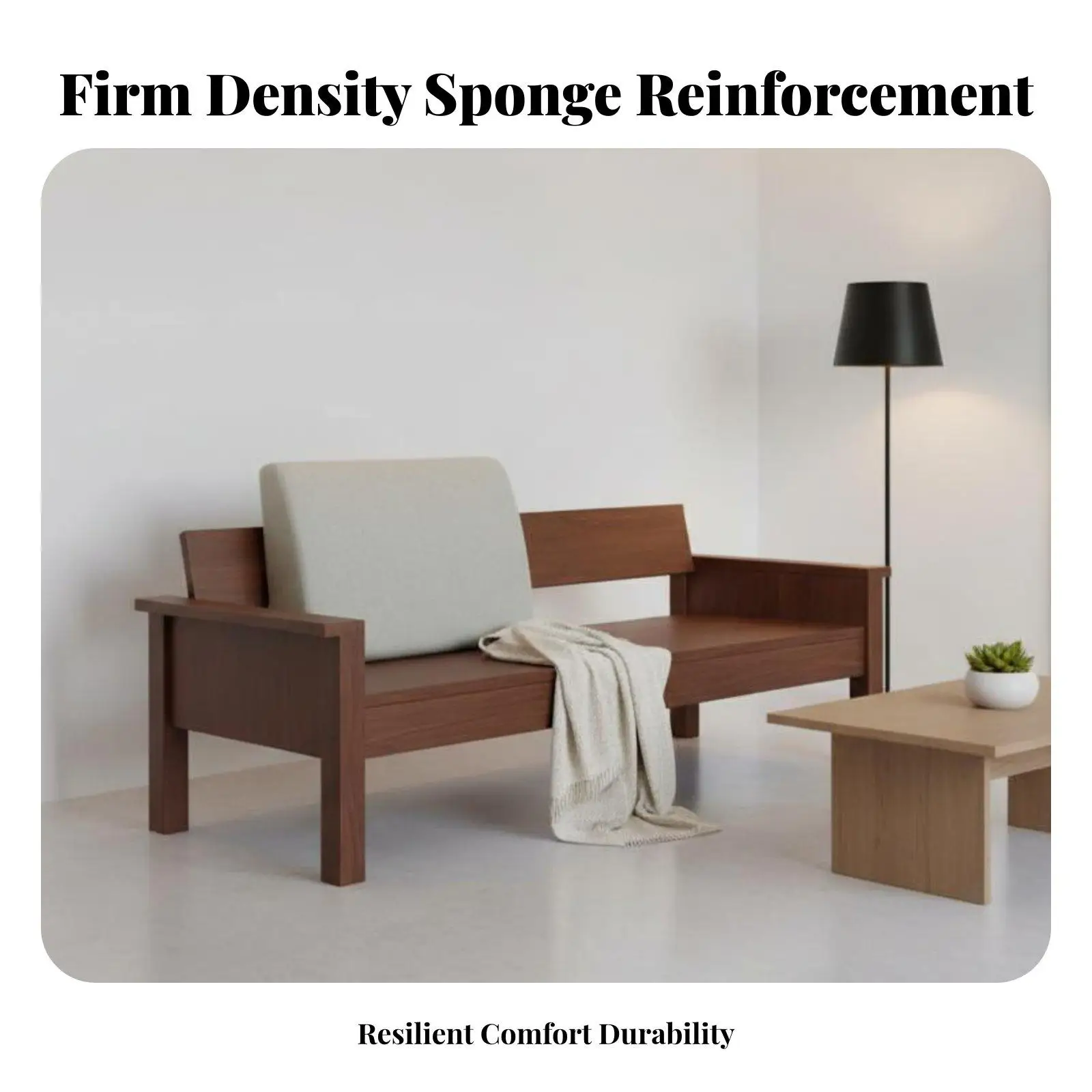 Cotton Linen Backrest Cushion with High Resilience Foam for Ergonomic Spine Alignment on Sofa