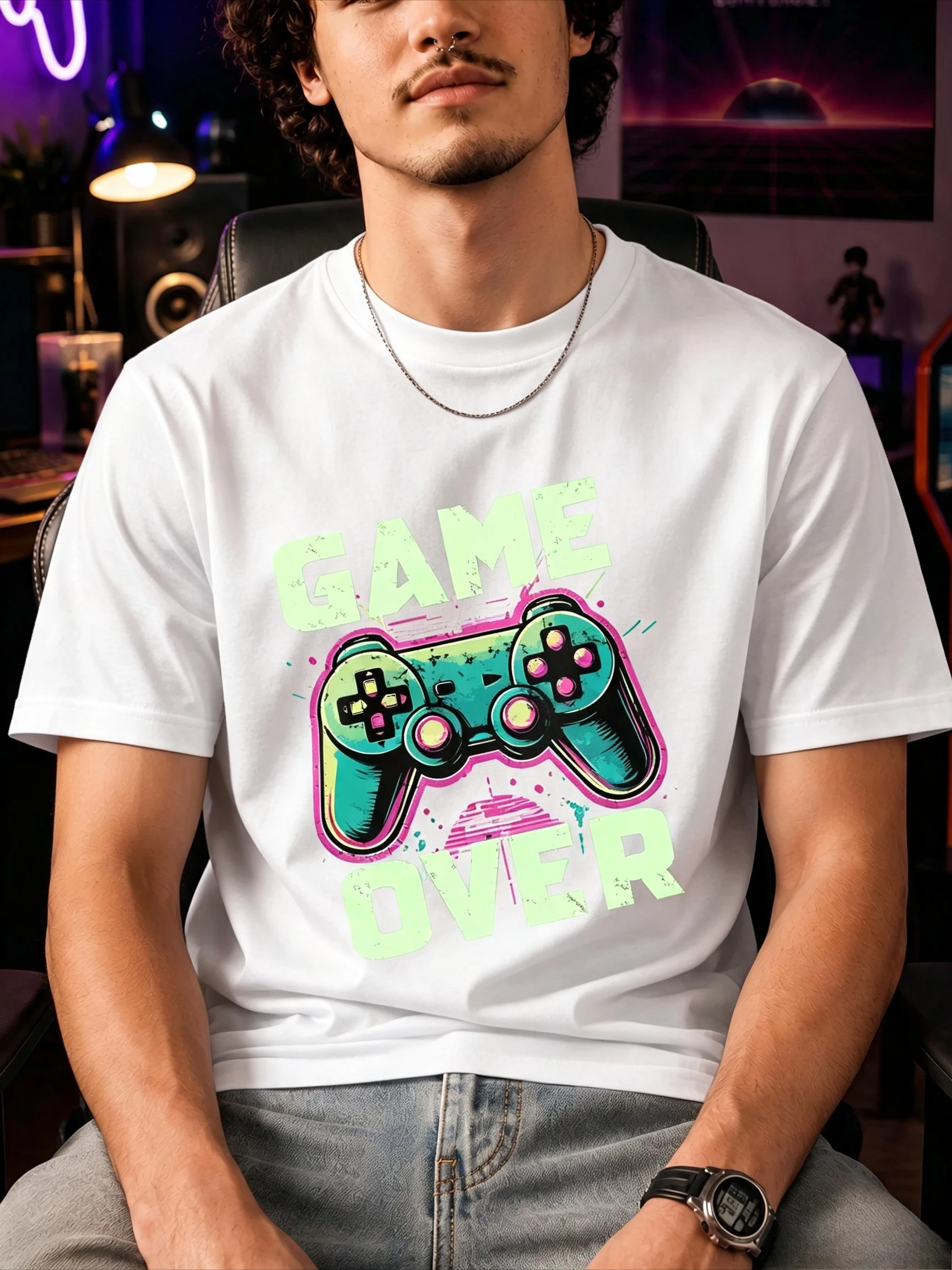 Camisetas de Luxo Estampadas p - Retro Gaming In 2026 avaliação e preço