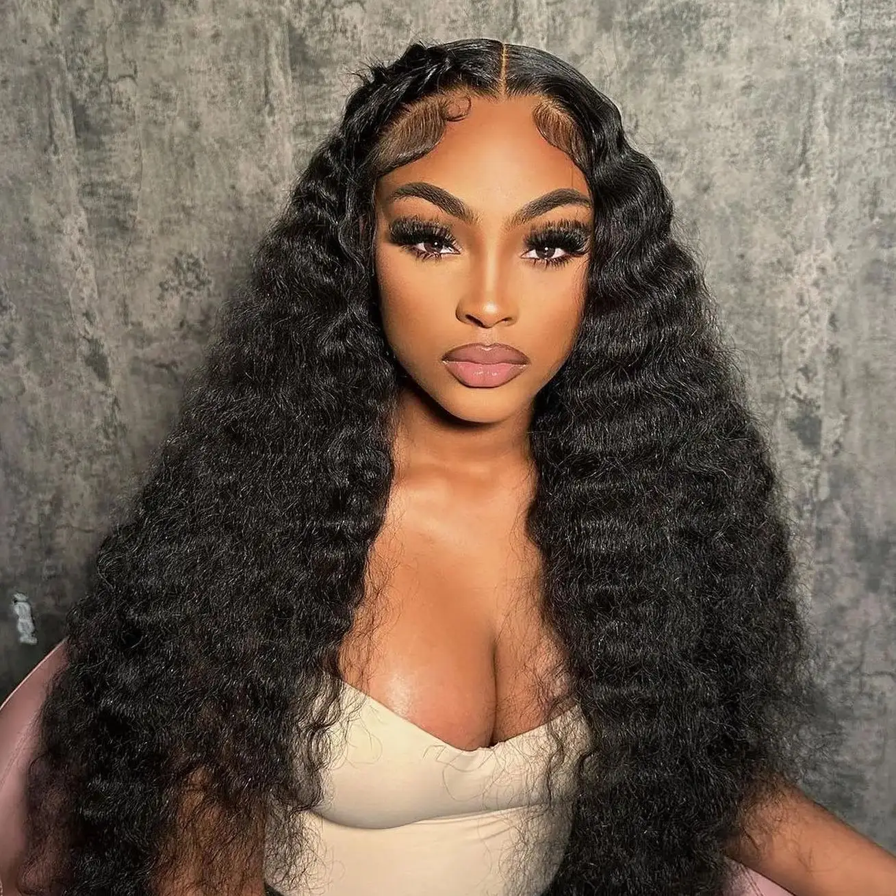 

Deep Wave 5x5 HD Transparent Lace Closure Wigs Human Hair 6x4 Wear and Go Lace Frontal Curly Wig Glueless for Women Pre Plucked