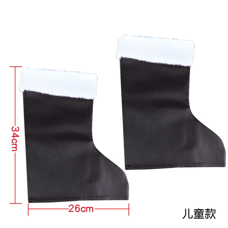 2025 Suministros de Navidad Disfraz de Papá Noel Botas de Papá Noel Zapatos de Navidad Botas de cuero navideñas