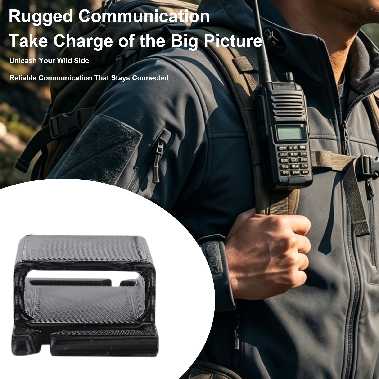 1-4Pcs Two Way Radio Mount Outdoor Walkie Talkie Clip Anti Slip Compact Radio Belt Clip Holder for Backpack PETG Hiking Camping view 3