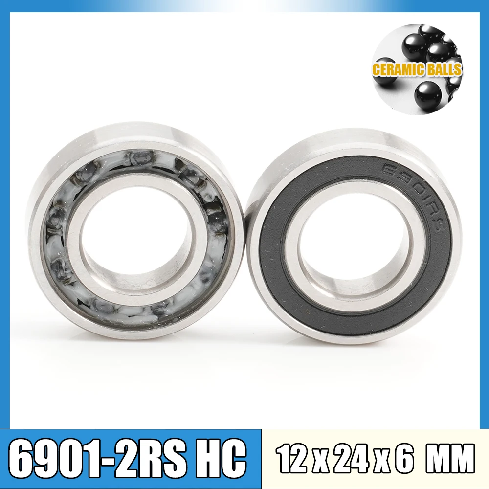 2PCS Hybrid Ceramic Bearing 6900RS 6901RS 6902RS 6903RS 6904RS 6905RS 6906RS Bicycle Bottom Brackets Si3N4 Ball Bearings