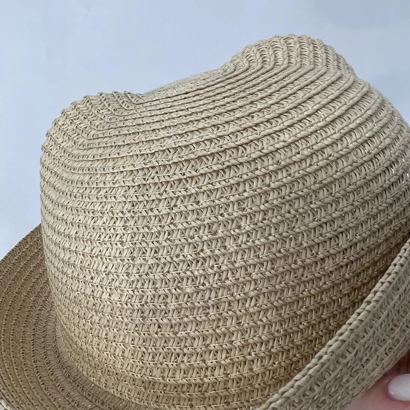 Cute Cat Ear Breathable Curved Brim Children\'s Summer Hat Sun Protection Caps Girl Cap Sun Hat Beach Hat Trave Paper Straw Hat