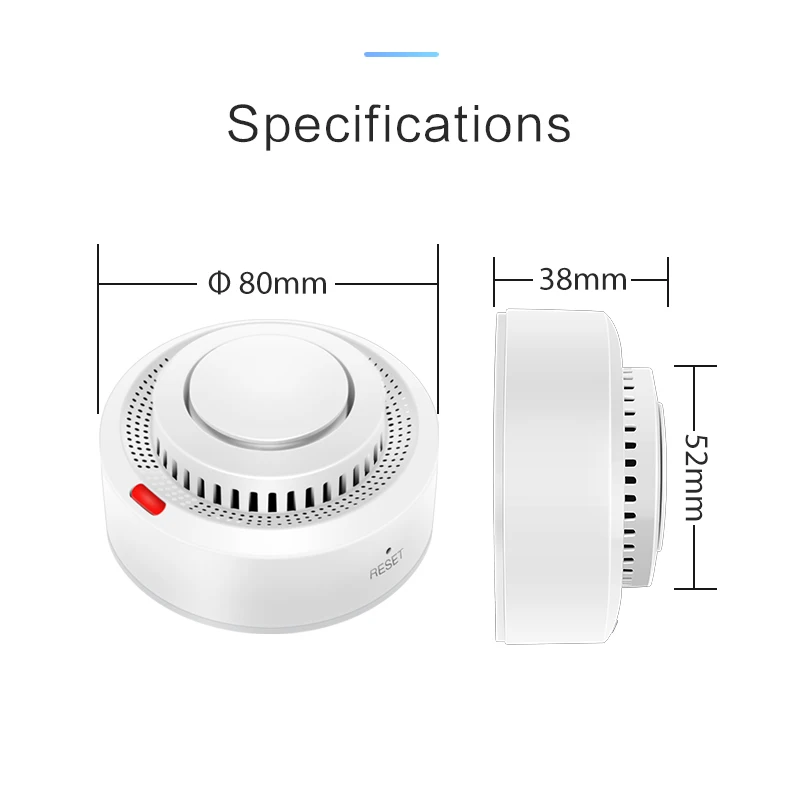 Tuya WiFi Rookalarm Brandbeveiliging Rook Detector Smokehouse Combinatie Brandalarm Home Security System Brandweerlieden