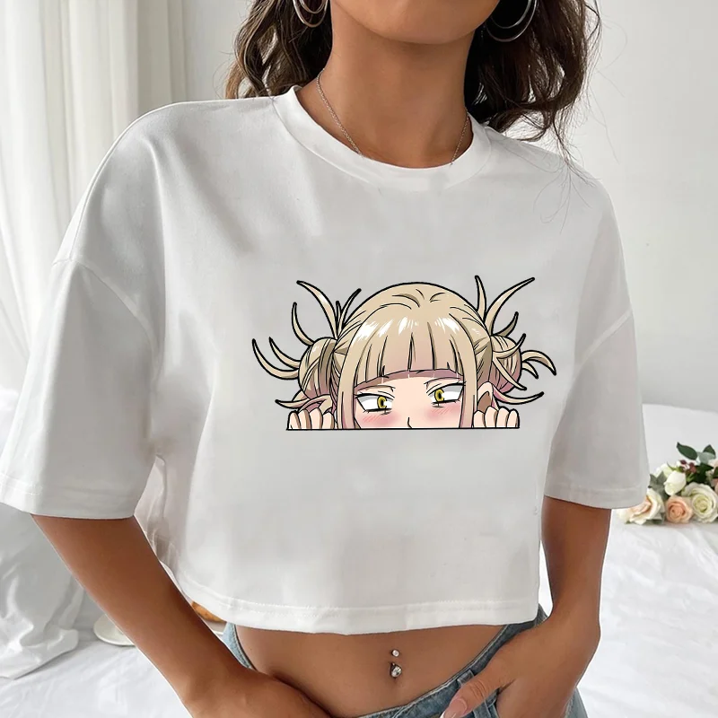 Cute Anime Harajuku Women's Short T-Shirt Summer Personalized Kawaii Harajuku Cool T-Shirt Tops