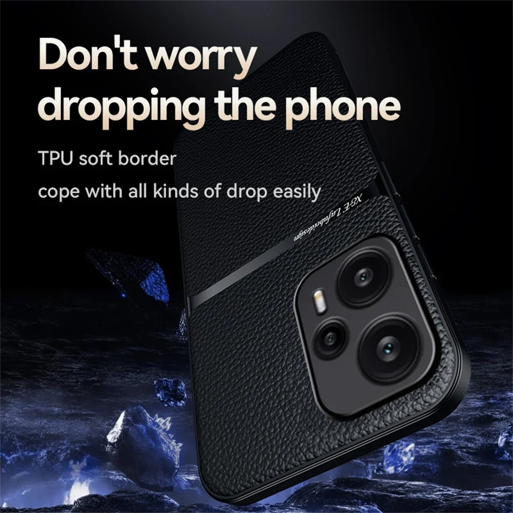 ShockProof Case For POCO X7 M8 M7 F8 F7 Ultra F6 F5 F3 C65 M3 M4 M5S M6 X3 X5 X6 X8 Pro Max Wireless Charging Leather Case Cover