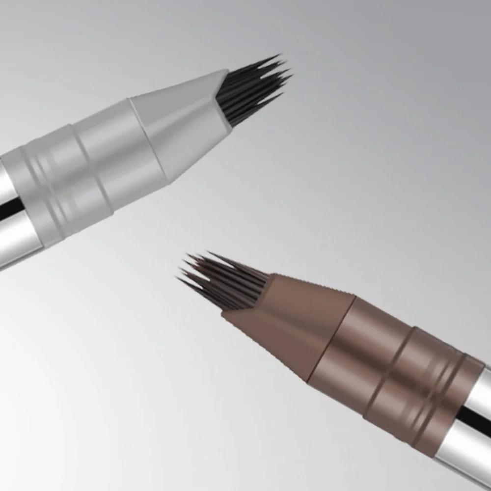 Multi-Pronged Tip 4D Eyebrow Pencil Precise Outlining Smudge-Proof Liquid Eyebrow Pencil Long-Lasting Eyebrow Makeups for Girls