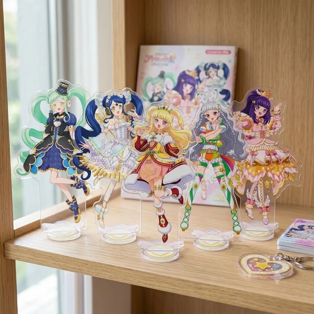 Figura de acrílico PriPara para decoración de escritorio, adorno coleccionable, modelo de personaje de dibujos animados, regalo para fans, llavero