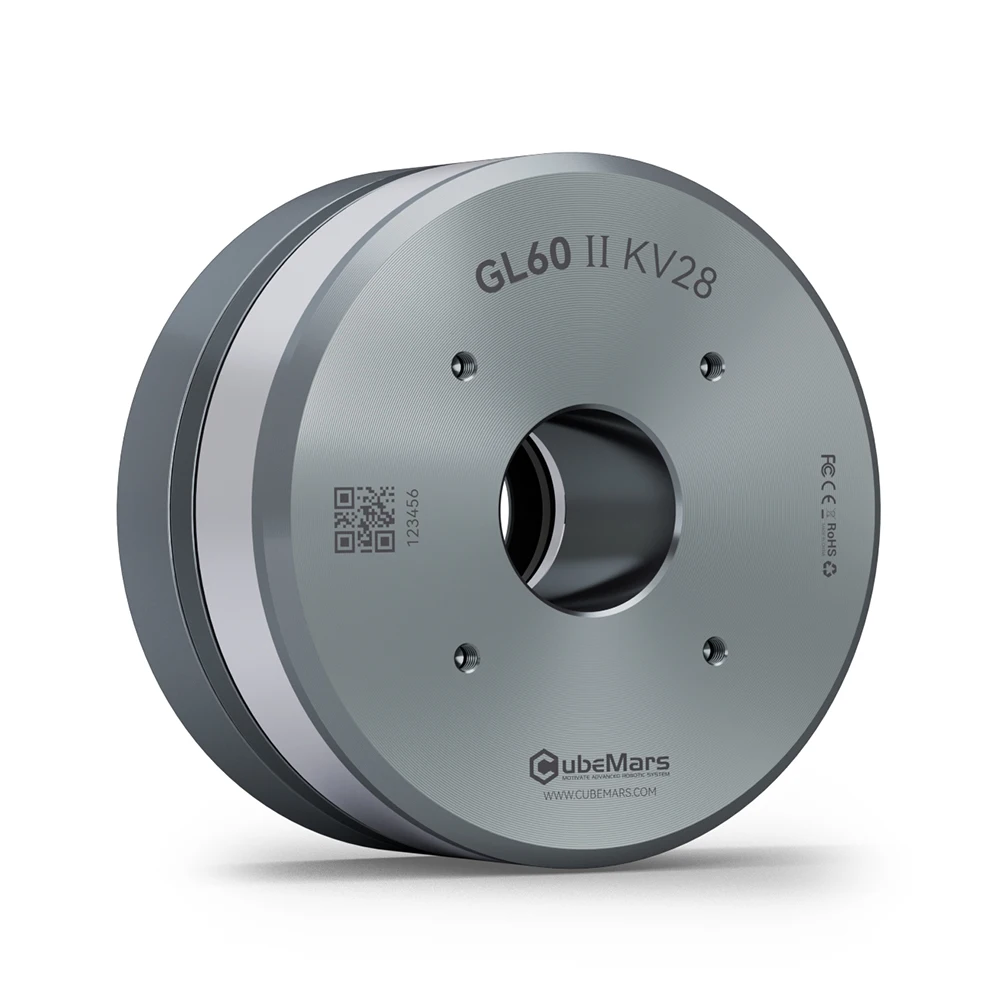 CubeMars GL60 II KV28 16 فولت 24 فولت بدون فرش تيار مستمر محرك مباشر سيرفو مثبت أفقي محرك PTZ محمول باليد