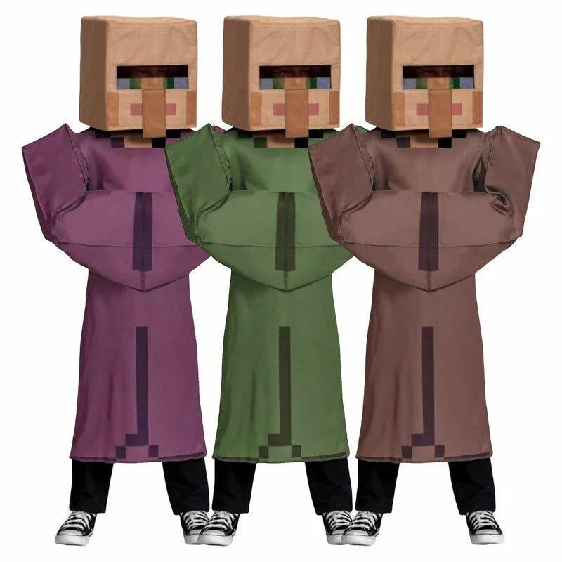 

New World MC Halloween Villager Costume Children's Funny Cos Performance Clothes Stage Performance Outfit Traditional Ethnic ...