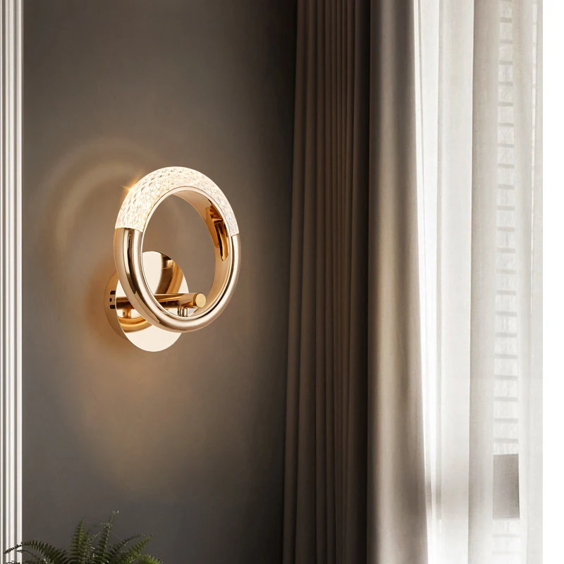 Crystal LED wall lamp modern Nordic wall light sconces indoor lighting home decor for living room bedroom bedside light fixture