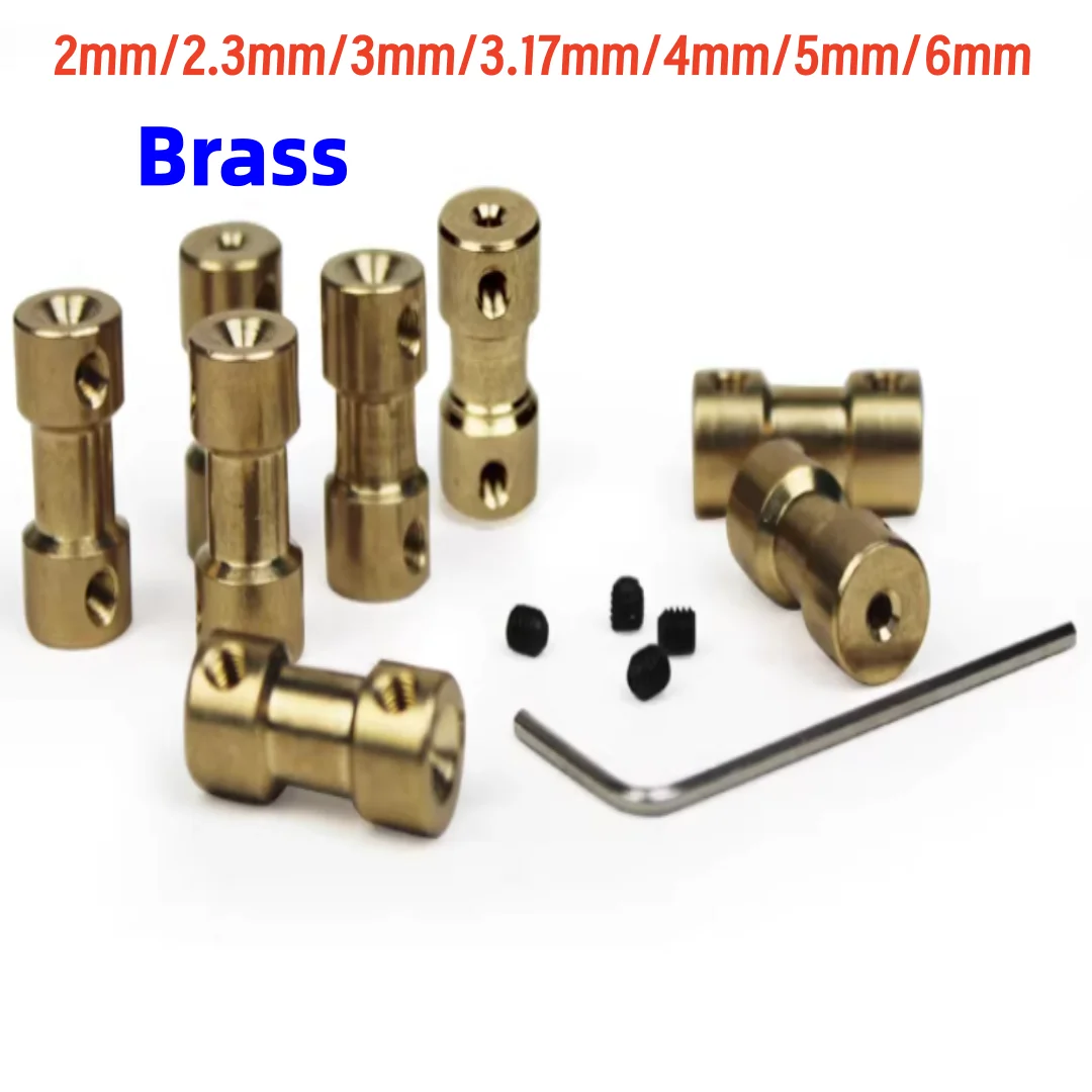 

Миниатюрная латунная жесткая муфта-соединитель для привода двигателя 2мм/2.3мм/3мм/3.17мм/4мм/5мм/6мм