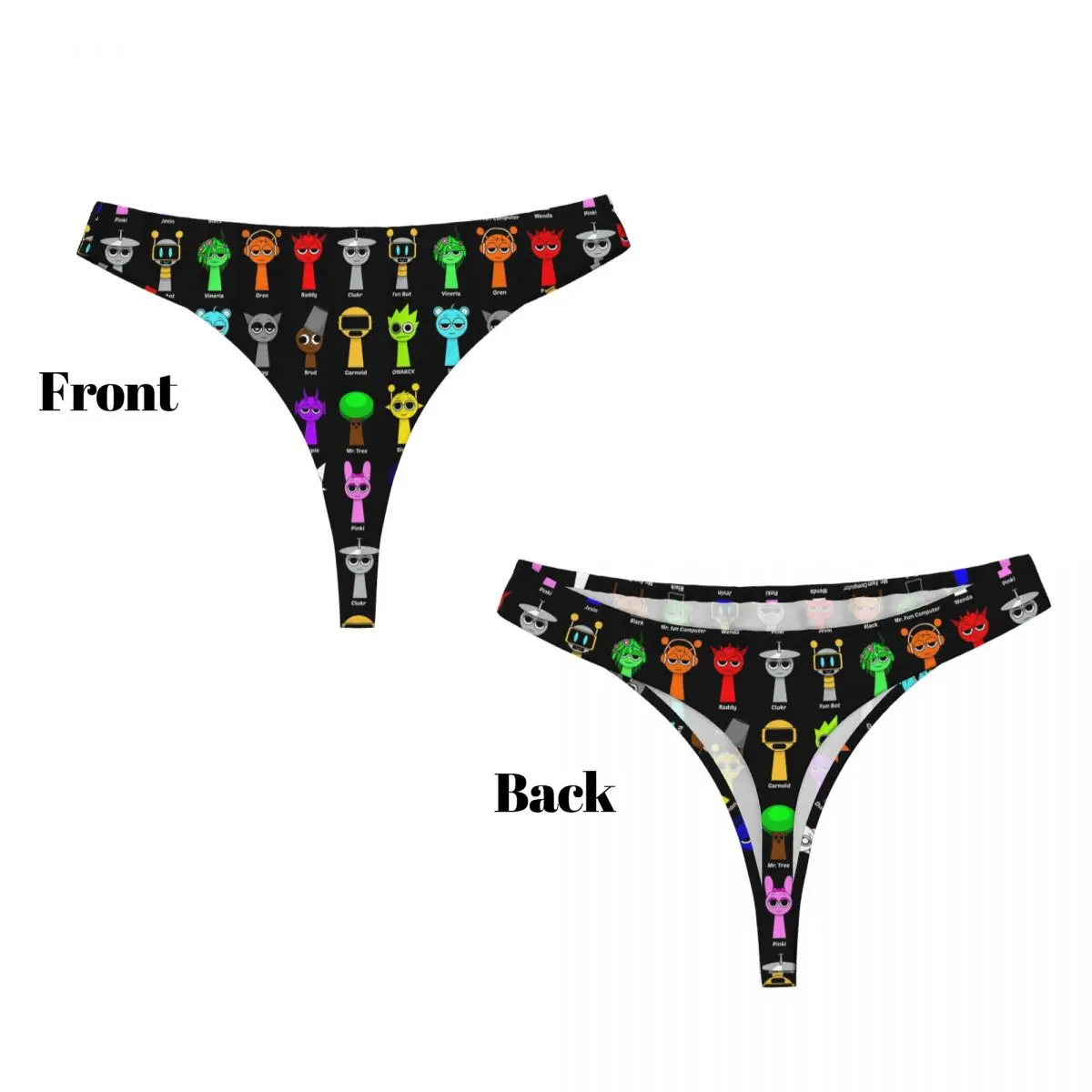 Custom All My Sprunki Game Toys G-string Panties Breathable Women Stretch Thongs Comfort Underwear