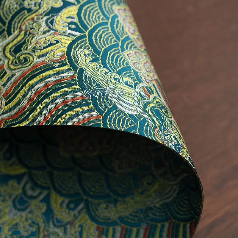 New Chinese Style Double-Sided Brocade Tea Mat Home High-End Tablecloth Retro Desktop Hydrophilic Pad Dry Pour Tea Towel