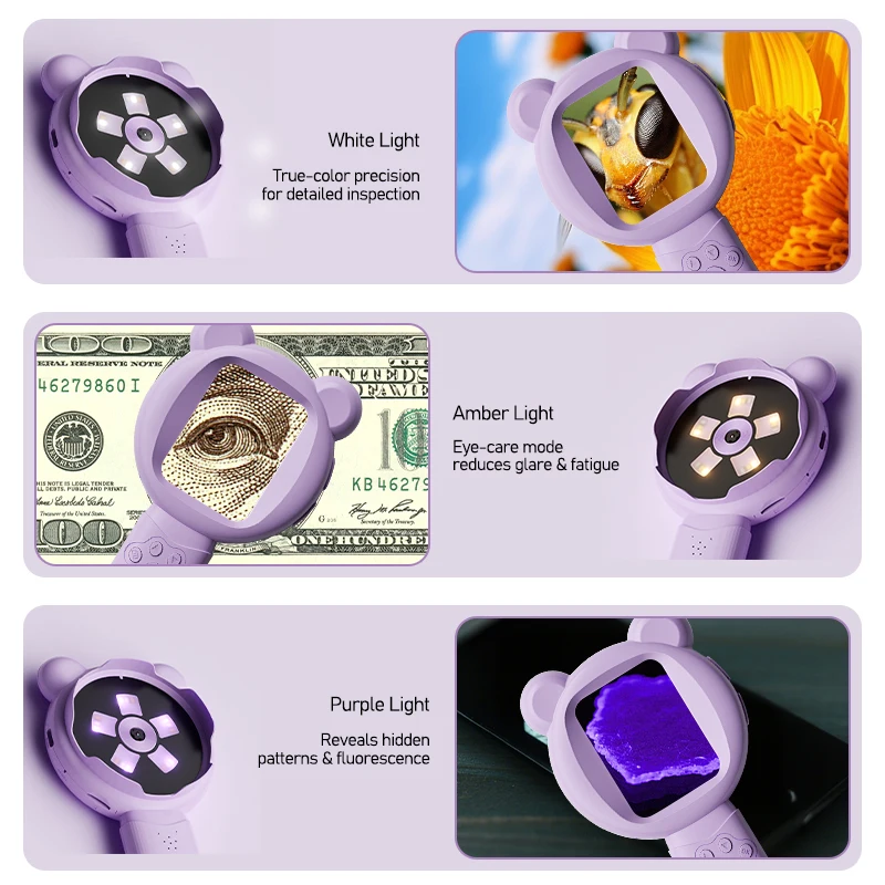 1080P Portable Digital Microscope 100X Magnification 2.8