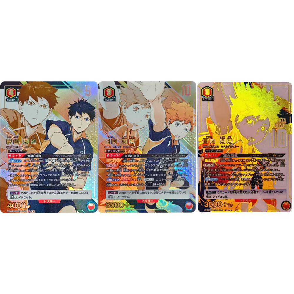 New Design Union Arena Collection Card Anime Haikyuu!! Kageyama Tobio Hinata Shoyo Card Refractive Color Flash Child Gifts