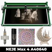 NEW NEJE Max 4 A40640 80W CNC Laser Engraver 4-Axis Industrial Laser Cutter for Metal Engraving Wood Cutting Mark Tool