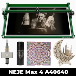 Ninje max 4 a40680w cncレーザー彫刻機金属彫刻木材切断ツール用の4軸工業用レーザーカッター